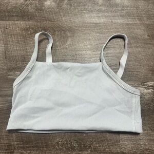 Offline by Aerie White Ribbed Sports Bra Size Medium
